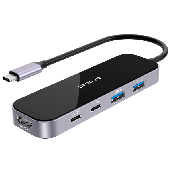 Type-C-Хаб Proove Shadow (2*USB3.0+Type-C+PD100W+HDMI)